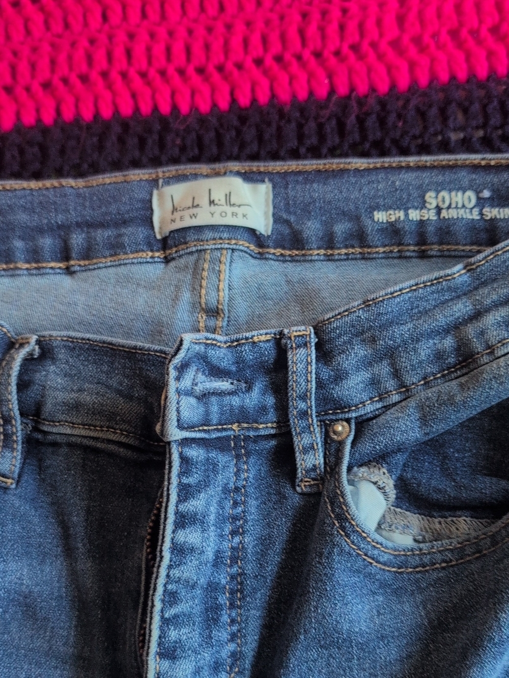 Soho High-Rise Ankle Skinny Jeans in Blue Wash